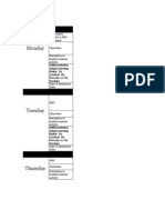 Monday: Snapshot Planning Template