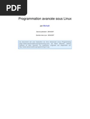 Programmation Avancee Sous Linux Pdf C Langage De Programmation Linux