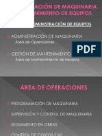 Administracion de Maquinaria y Mantenimiento de Equipos