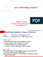 Introduction To Marketing Analysis: David C Arnott