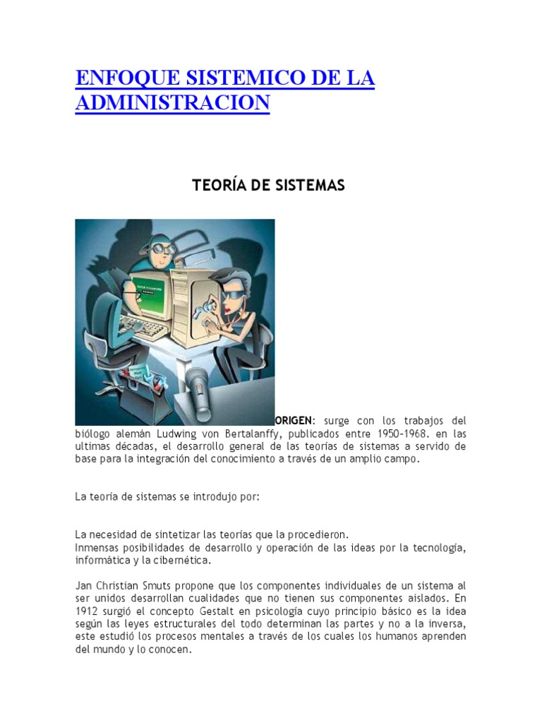 Enfoque Sistemico de La Administracion Cibernética Sistema