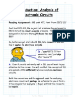 Analysis of electronic circuits