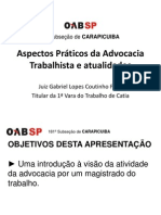 Aspectos Práticos Da Advocacia Trabalhista e Atualidades