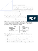 A Primer On Financial Statements