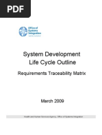 SDLC - Requirements Traceability Matrix Outline