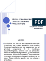 Lípidos como excipiente en diferentes formas farmacéuticas.pptx