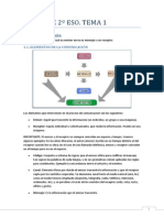 Lenguaje 2º Eso Tema 1 Comunicación y El Texto Literario