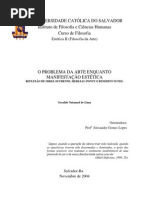 Resenha- O problema da arte enquanto manifestação estética - Final