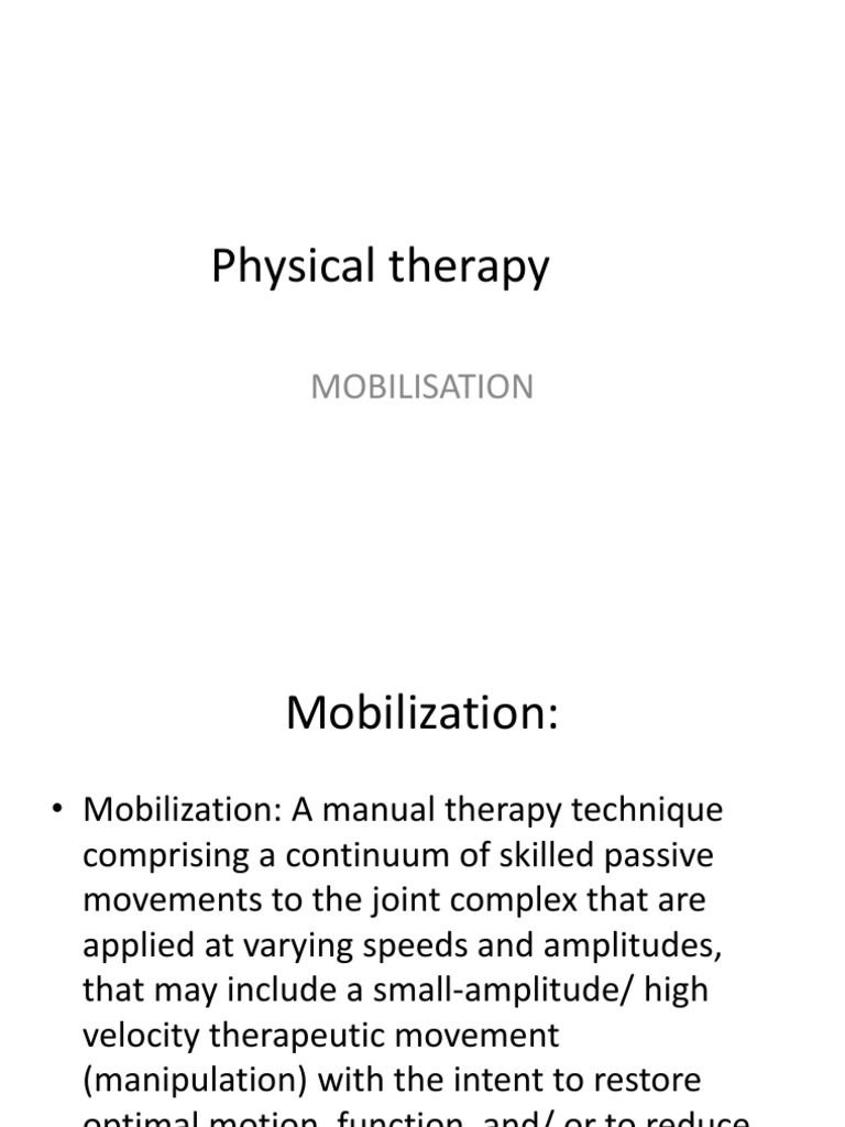 Mobilisation | PDF