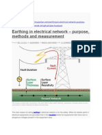 Earthing in electrical network – purpose, methods and measurement