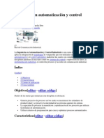 Ingeniería en automatización y control industrial