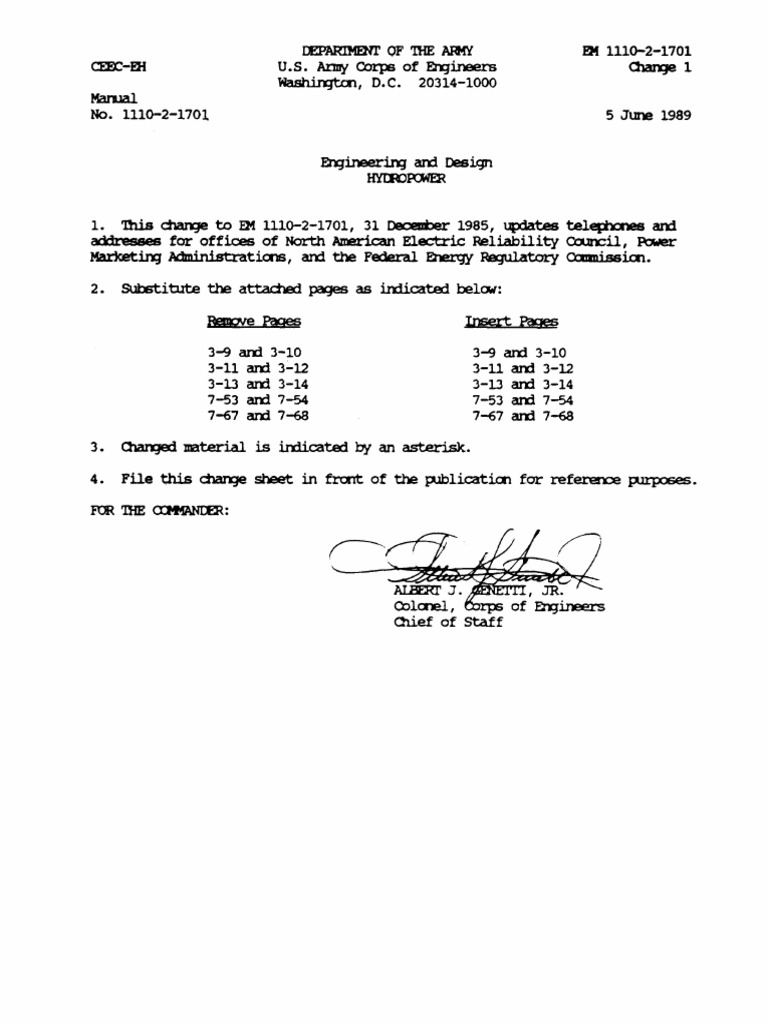 Army Document 1110-2-1701 Overview | PDF