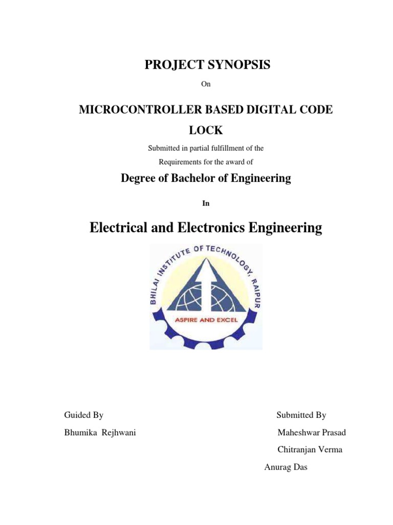 Microcontroller Digital Code Lock Project | PDF | Technology & Engineering