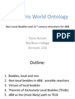 Out of This World Ontology: Travis Norsen Marlboro College Vermont, USA
