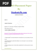 Wipro sample paper with answers.