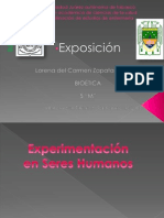 Expo Experimentación en Humanos