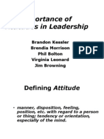 The Importance of Attitudes in Leadership - Teacher Student