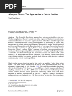 Always or Never. Two Approaches to Ceteris Paribus