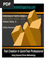 Test Creation in Quicktest Professional: A Storehouse of Vast Knowledge On Software Testing & Quality Assurance