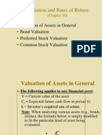 Valuation and Rates of Return