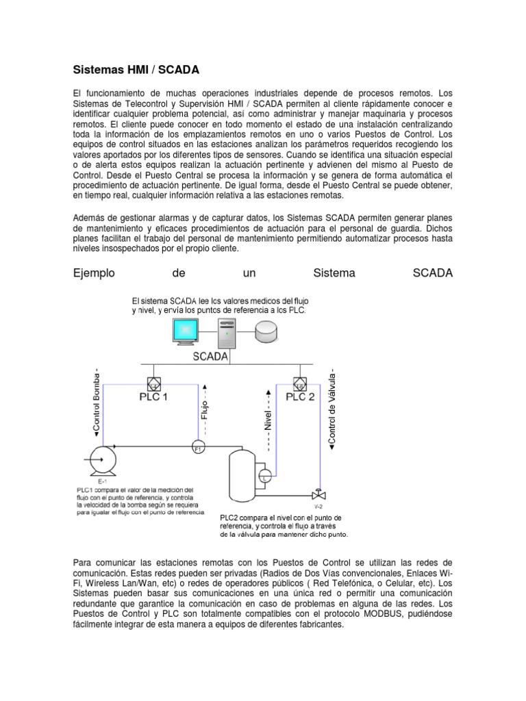 Sistemas HMI/SCADA para Control Industrial | PDF | Scada | Ingenieria ...