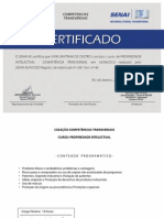 Certificado de Propriedade Intelectual SENAI-RJ