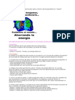 Actividades L Ahorro de Energía Eléctrica