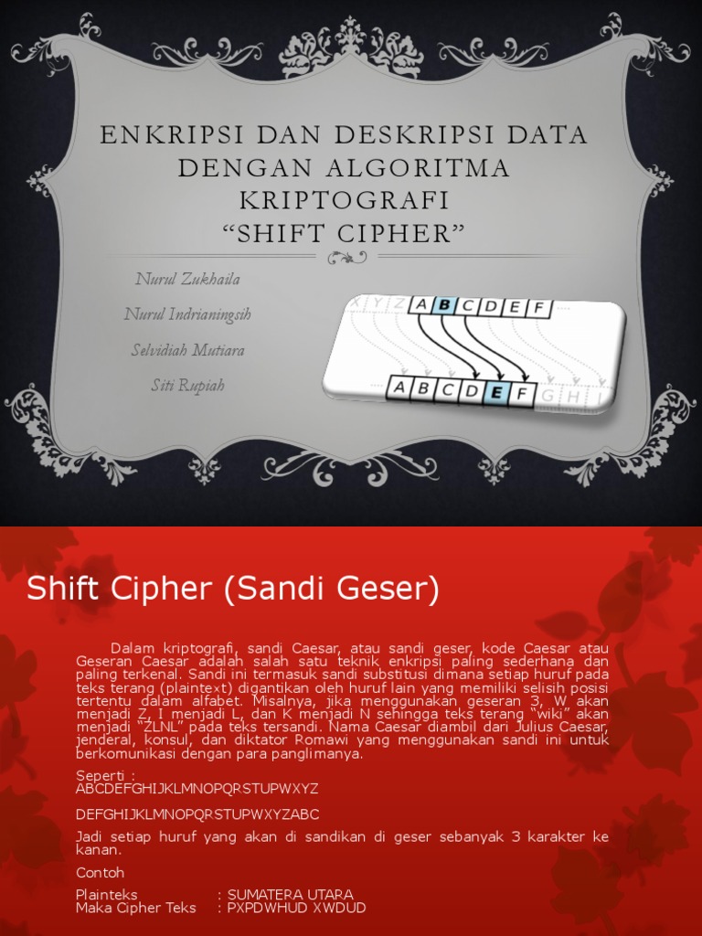 Enkripsi dan Deskripsi dengan Shift Cipher | PDF | Metode & Bahan Ajar