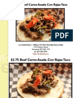 Beef Carne Asada Con Rajas Taco at La Casita Tacos in West End Vancouver British Columbia