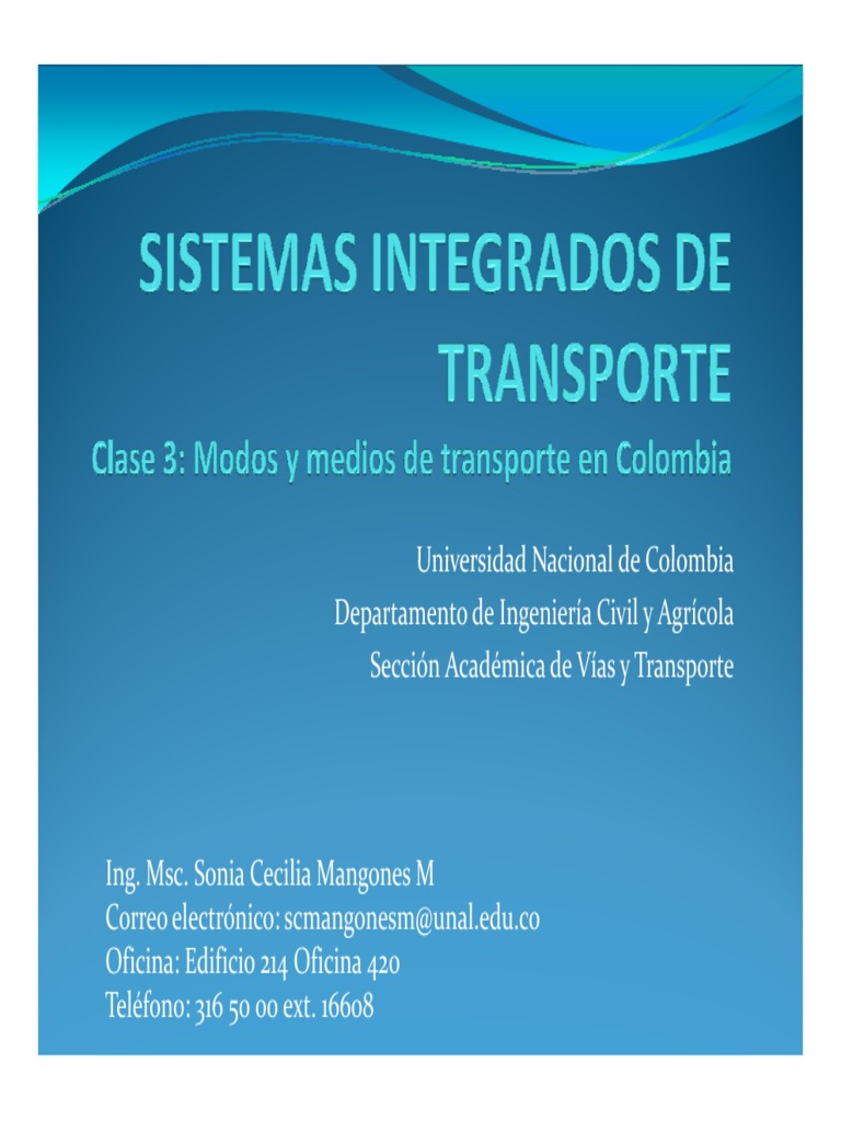 Modos y medios de transporte en Colombia | PDF | Transporte | Autobús