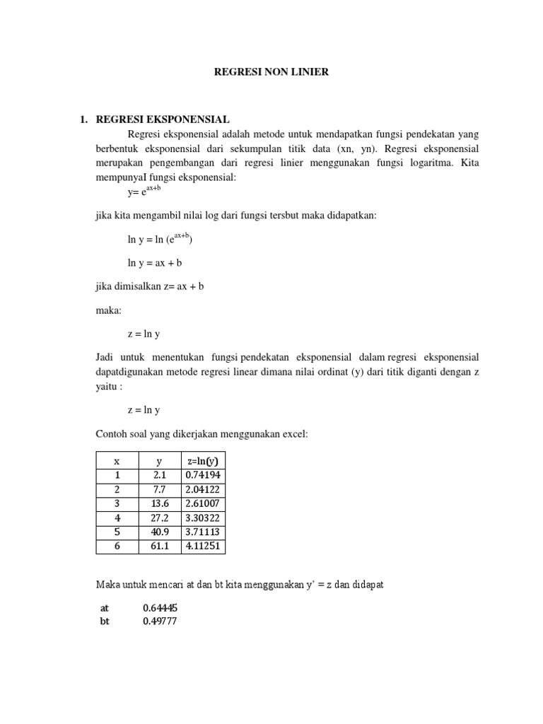 Contoh Soal Persamaan Regresi Dunia Sosial