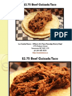 Beef Guizada Taco at La Casita Tacos in West End Vancouver British Columbia