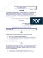 Bar Examination 2007 Mercantile Law Instructions