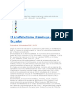 Analfabetismo en El Ecuador