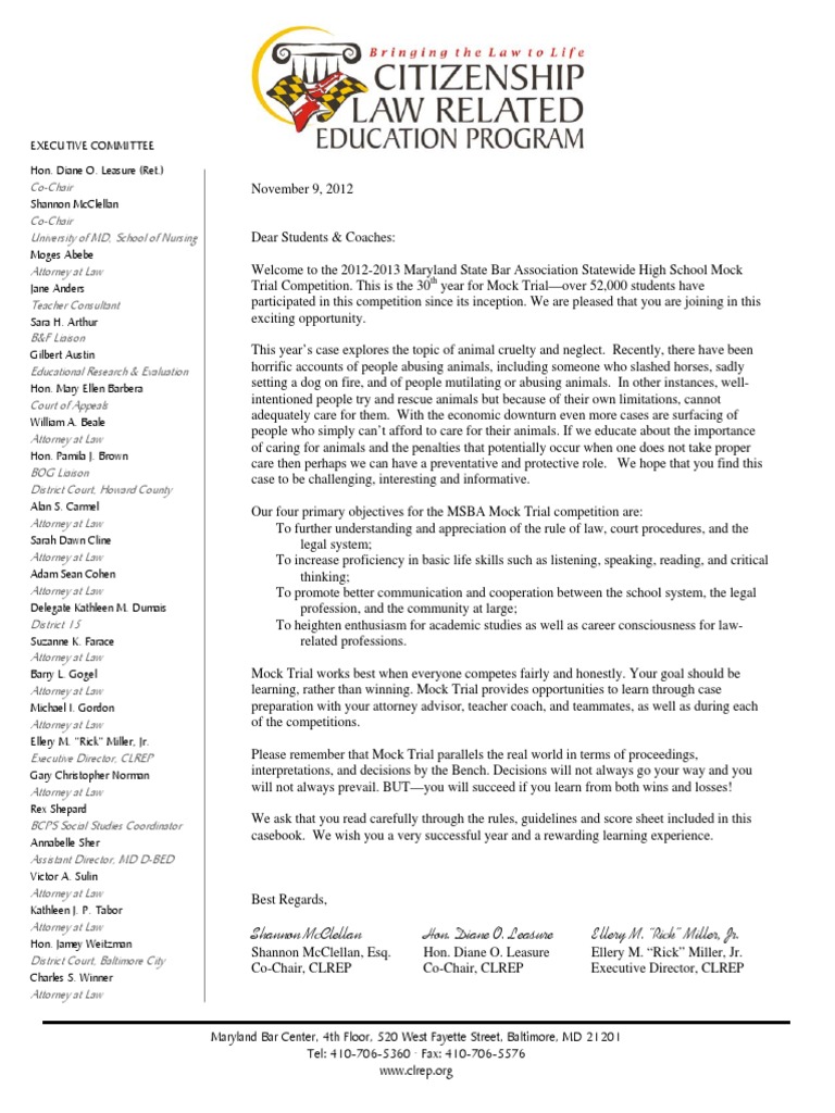 2013-mock-trial-case-evidence-law-witness