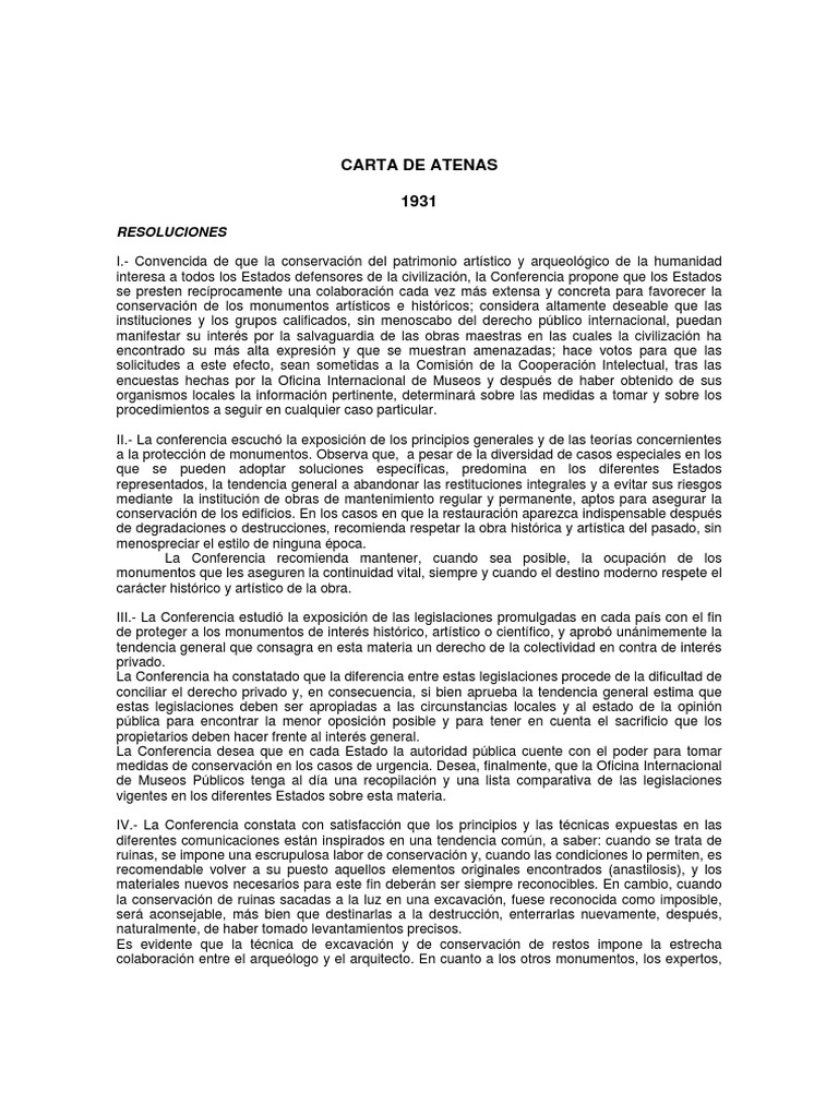 1931-Carta de Atenas.pdf  Museo  Excavación (Arqueología 