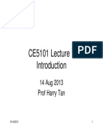 CE5101 Lecture 1 Introduction to Seepage and Consolidation Analysis