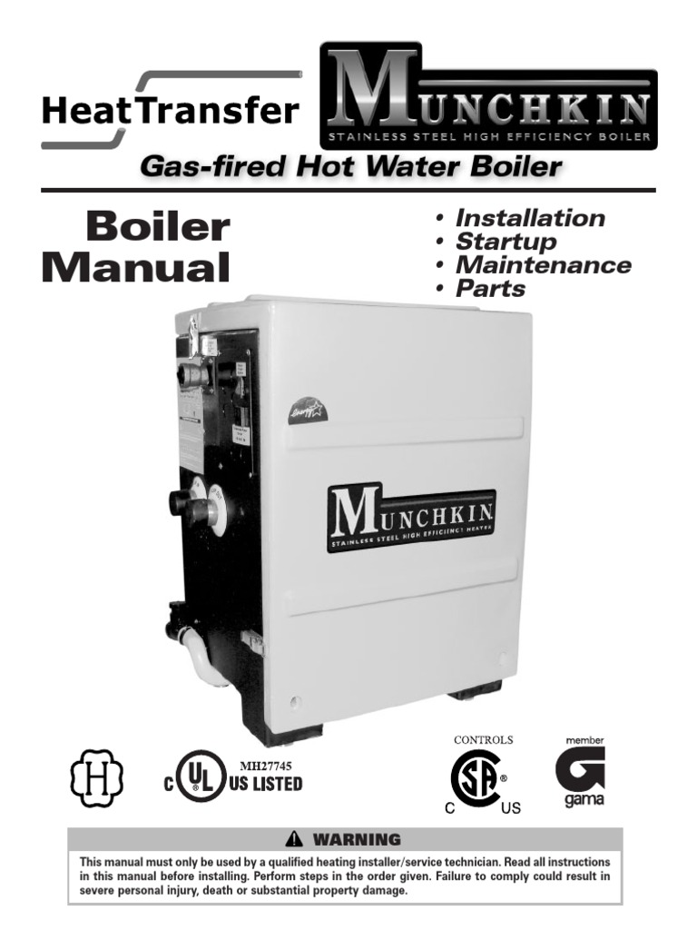 Munchkin Boiler Manual Water Heating Valve