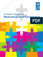 A Users' Guide To Measuring Local Governance