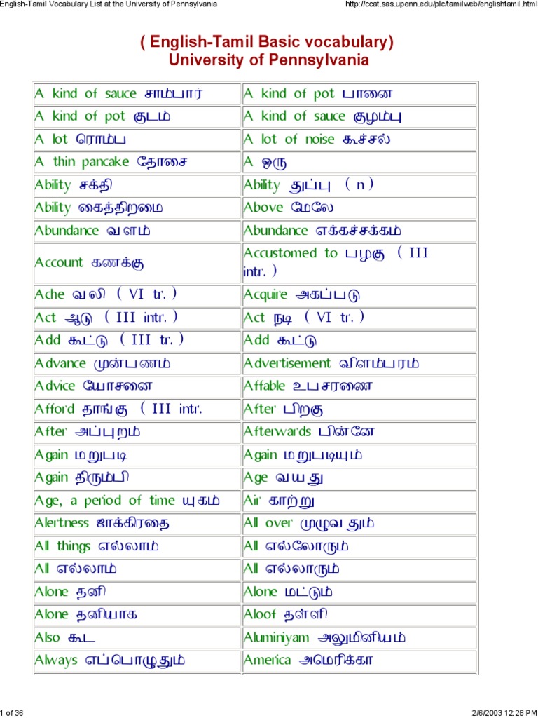 TAMIL LEARNING IN ENGLISH PDF FREE DOWNLOAD visual data 6