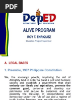 Alive Program | PDF | Curriculum | Educational Assessment