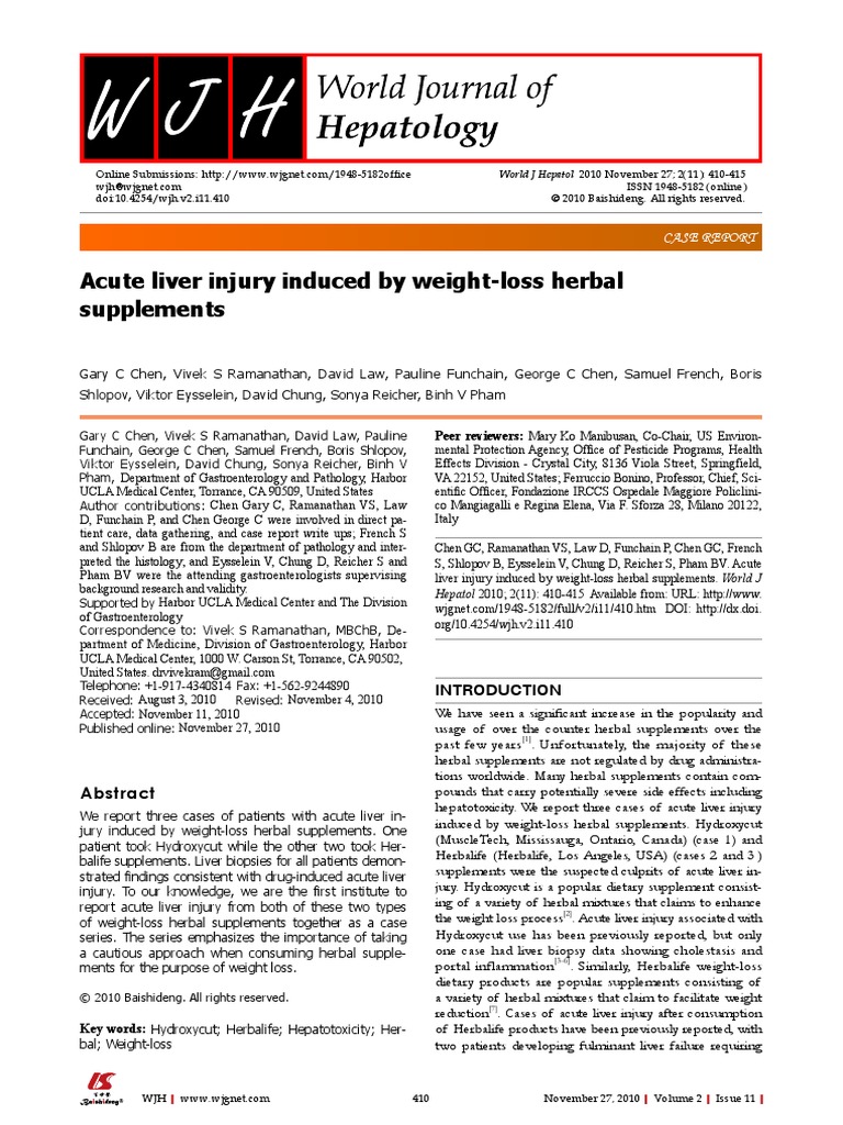Acute liver injury induced by weight-loss herbal .