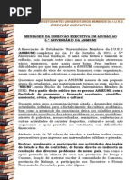 Mensagem da direcção Executiva