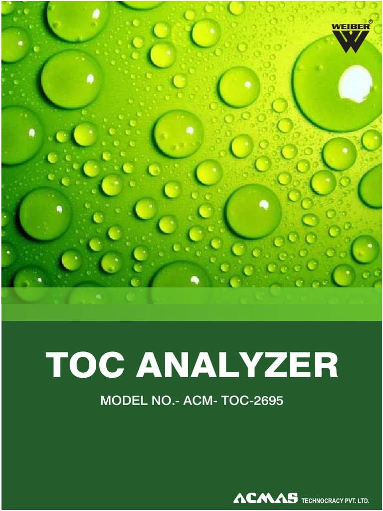 TOC Analyzer Model ACM-TOC-2695 | PDF | Home & Garden | Science ...