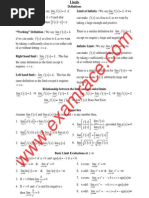 Limits and Derivatives Formulas | PDF | Derivative | Mathematical Relations