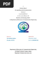 Seminar Report On Signalling and Telecommunication: MR - Subhash Jakhar (Faculty of ECE)