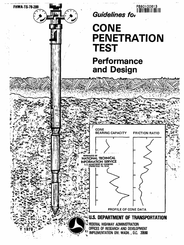 FHWA-TS-78-209 - Guideline For Cone Penetration Test | PDF ...