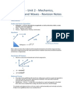 Physics AS Revision Notes on Mechanics, Materials and Waves