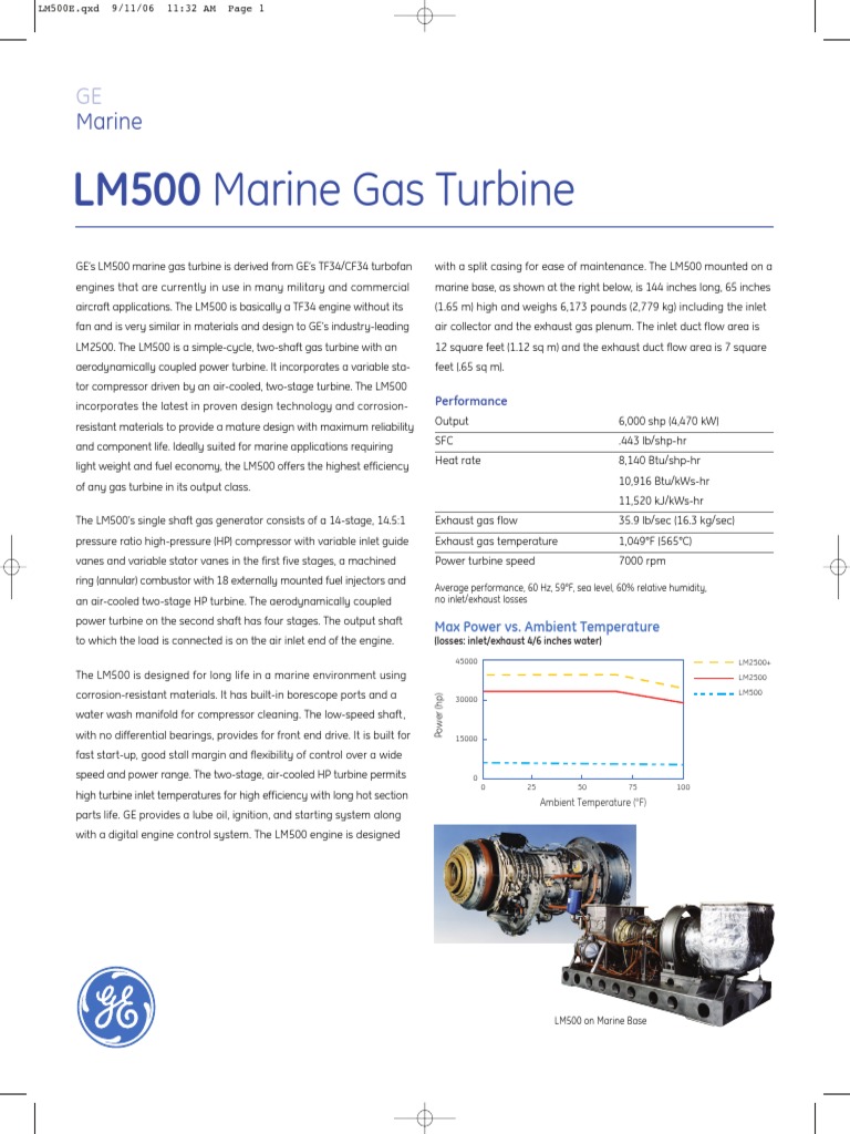 Datasheet lm500 PDF | PDF | Gas Turbine | Turbine