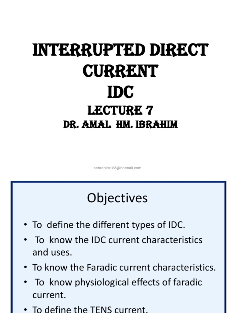 7- Interrupted Direct Current | Pain | Earth & Life Sciences